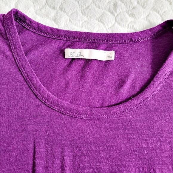 Madewell Hi-Line purple tee shirt sequin sparkle geometric colorful - Picture 5 of 8